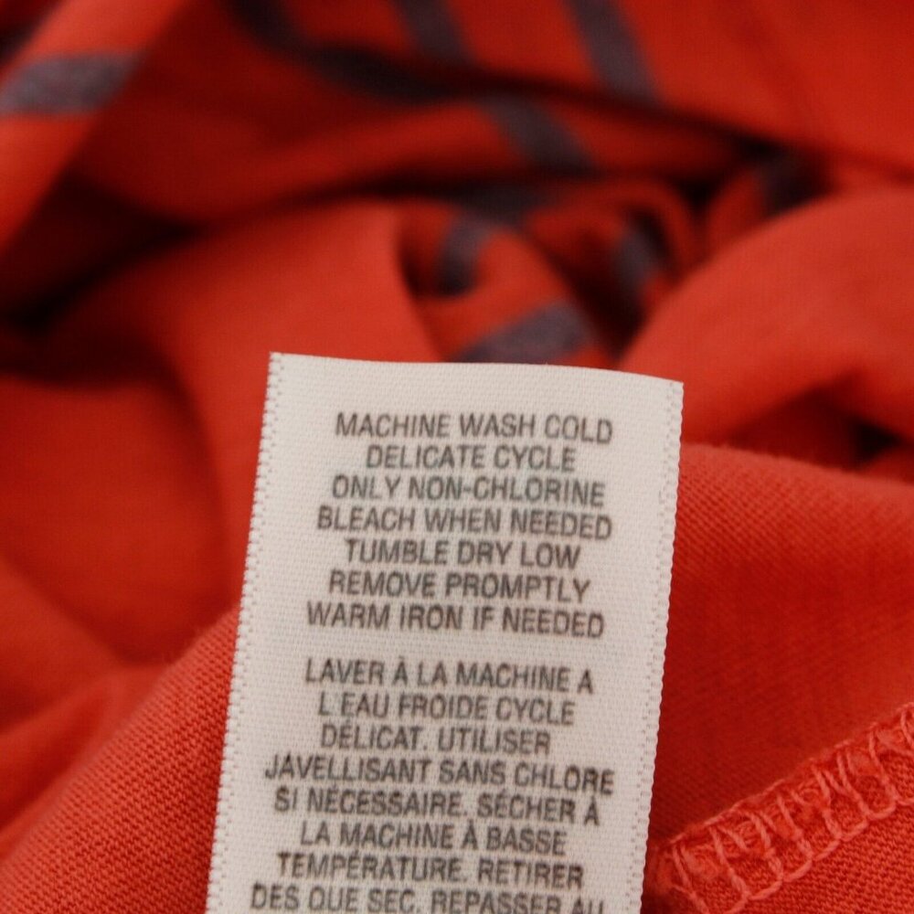 Splendid Sz XS Coral Gray Striped Lined Slit Cotton Blend Knit Maxi Dress - Picture 3 of 5